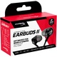Слушалки Gaming HyperX Cloud Earbuds II, 3,5 мм жак на 90 градуса, 14 мм драйвери, 4 комплекта различни тапички, Микрофон с кабел, Транспортна кутия, Идеална за Nintendo Switch, Черен
