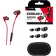 Слушалки Gaming HyperX Cloud Earbuds II, Жак 3.5 мм на 90 градуса, Драйвери 14 мм, 4 комплекта различни тапи за уши, Микрофон на кабела, Транспортен калъф, Идеални за Nintendo Switch, Червен