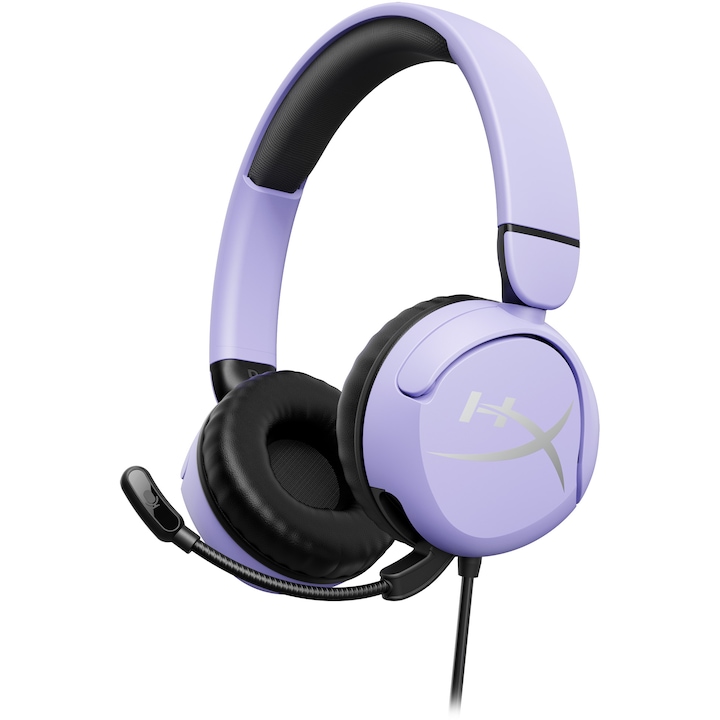 Слушалки Gaming HyperX Cloud Mini, PC/Nintendo Switch/PS/Xbox контролери/таблети, Силата на звука е ограничена до 85dB, Жак 3,5 мм, Лилав