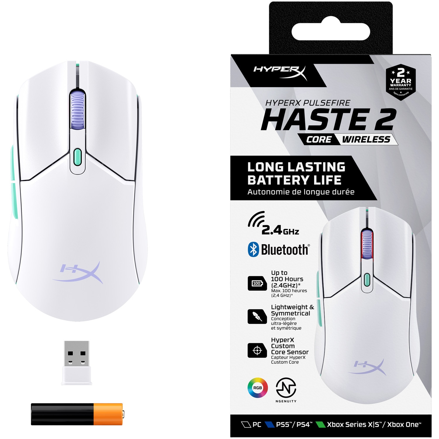 Mouse gaming wireless HyperX Pulsefire Haste 2 Core, 12000 DPI