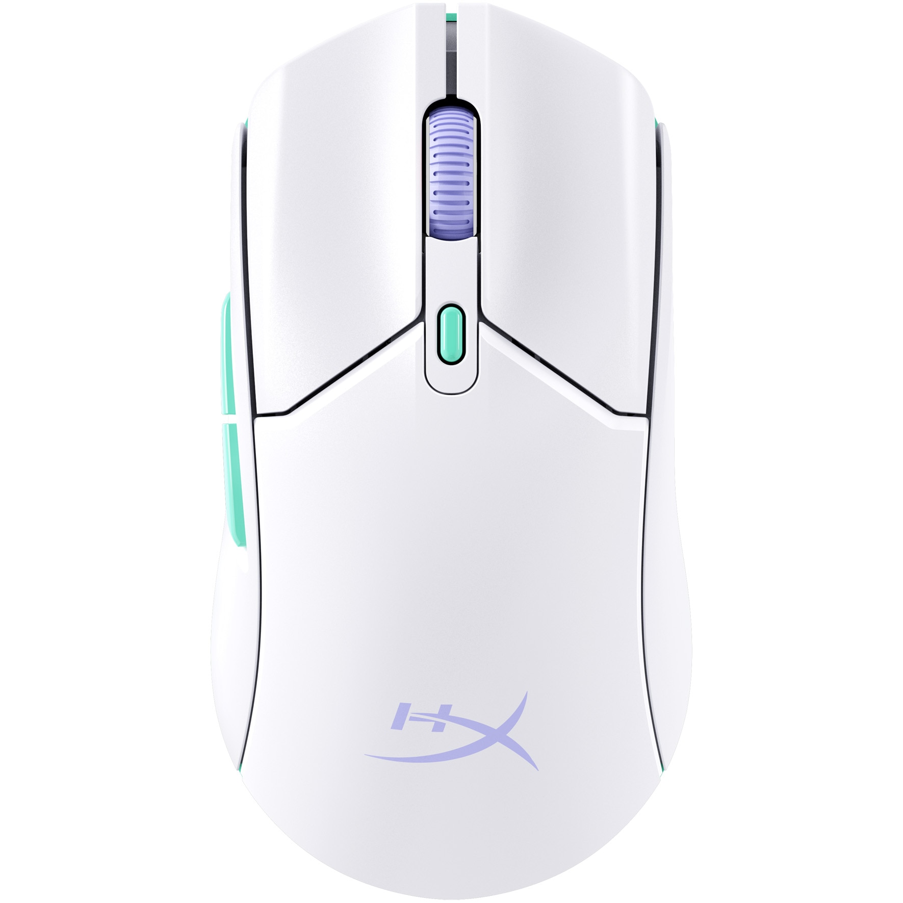 Mouse gaming wireless HyperX Pulsefire Haste 2 Core, 12000 DPI, ultrausor (70 g), 2,4GHz/Bluetooth 5.2, autonomie pana la 100 de ore, 6 butoane, software NGENUITY, PTFE skates, alb