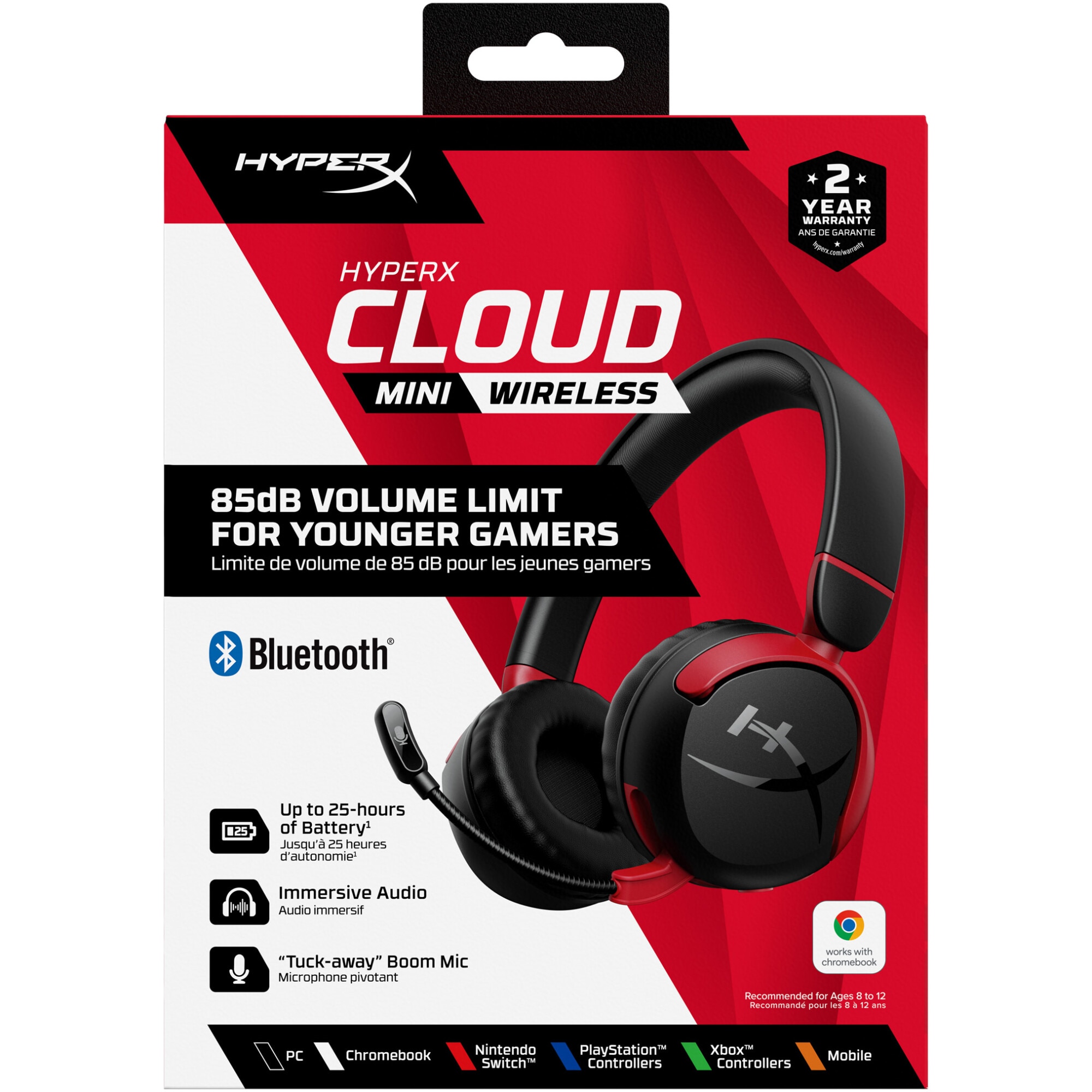 Casti gaming wireless HyperX Cloud Mini, PC/Nintendo Switch