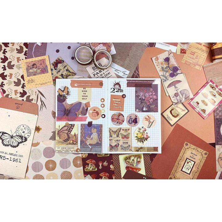 BOMSTOM scrapbooking készlet, kreatív elemek, Graffiti téma, sokszínű, minden felületre