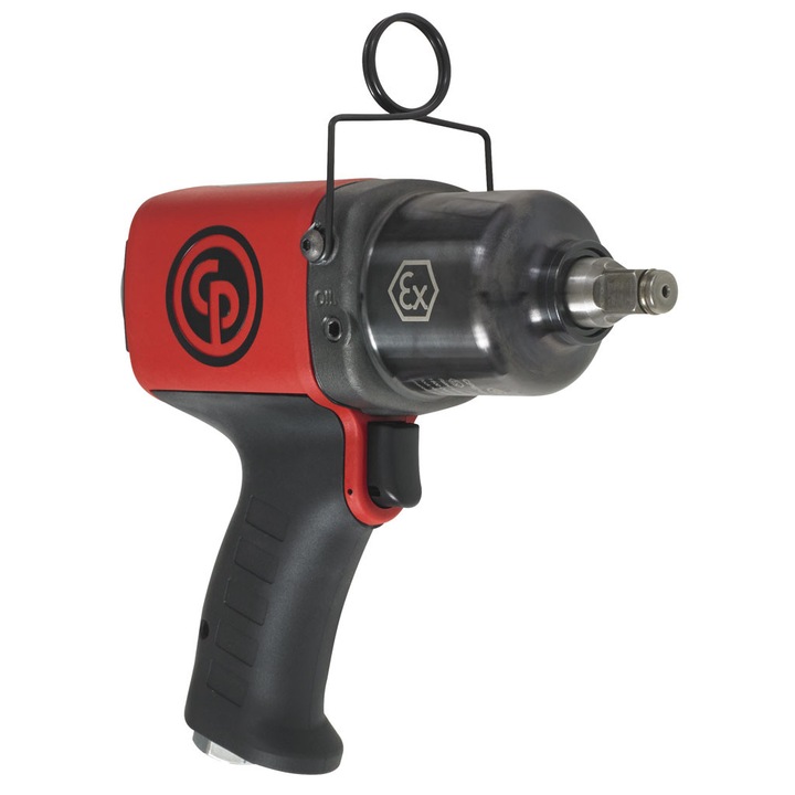 Masina de insurubat cu impact, pneumatica, tip pistol, cap patrat 1/2", priza aer 1/4", cuplu maxim 1085Nm, Chicago Pneumatic CP6748EX-P11R ATEX