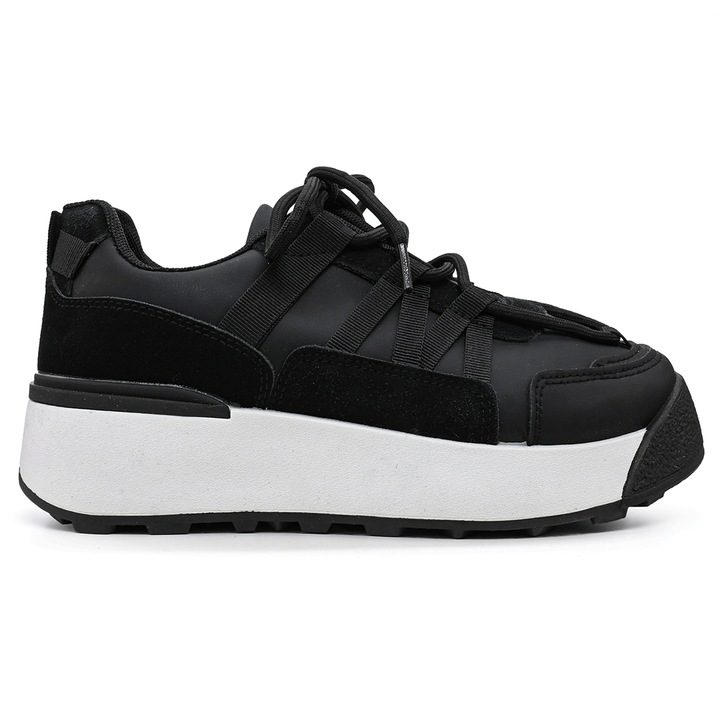 Pantofi sport de dama,Din Piele ecologica,D1316, Negru