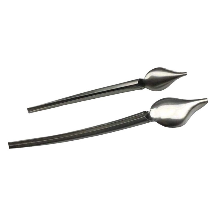 Set 2 linguri pentru decorare desert, inox