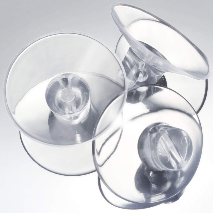 Set 150 carlige cu ventuza pentru bucatarie si baie, plastic transparent, 4cm