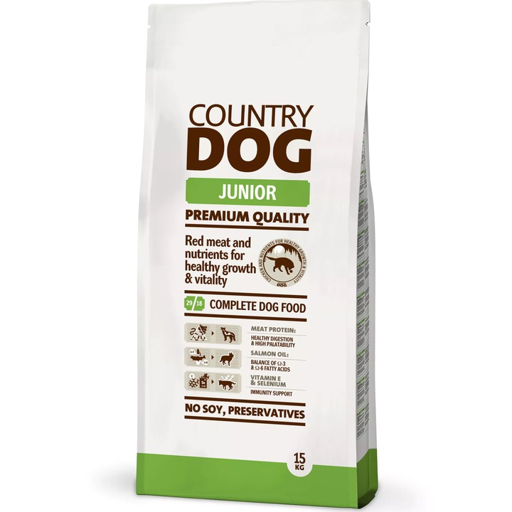 Суха храна за кучета Country Dog Junior, 15 кг