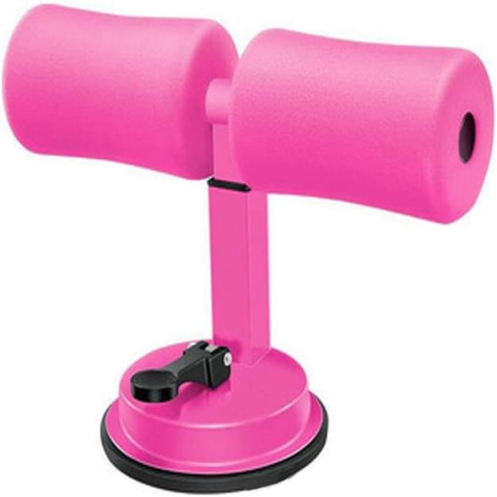 Dispozitiv pentru abdomene, multifunctionala, cu ventuza, reglabil, roz, 26cm