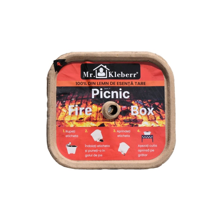 Carbune pentru gratar Mr. Kleberr, din lemn de fag, 1.5 kg