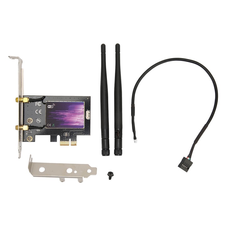 Мрежова карта Tovbmup, WiFi 6, Triple Band, BT 5.2, за Win10/Win11