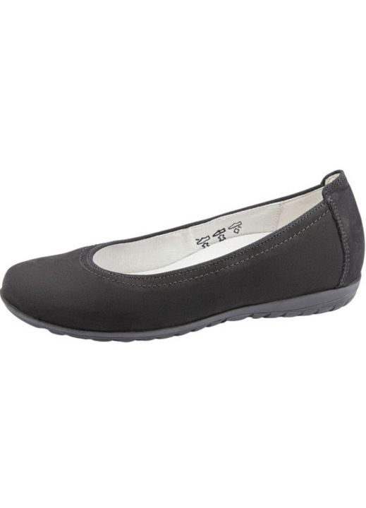 Balerini dama, piele naturala, negru, Negru