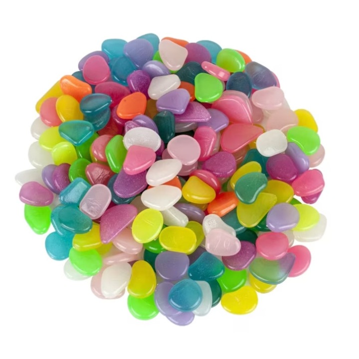 Set 200 de pietre decorative, 2 cm, rasina, Multicolor