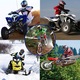 Casca de Mountain Bike cu ochelari, manusi, scut facial, negru / Rockstar, set Motocross pentru adulti, mare, L