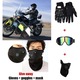 Casca de Mountain Bike cu ochelari, manusi, scut facial, negru / Rockstar, set Motocross pentru adulti, mare, L