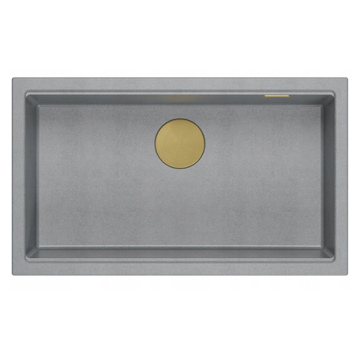 Chiuveta Quadron Logan 110 incasabila Granit Gri Aur 76x45cm