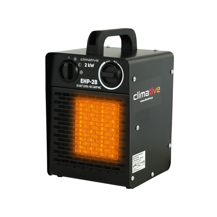 Aeroterma electrica PTC Climative, 2kW, Negru