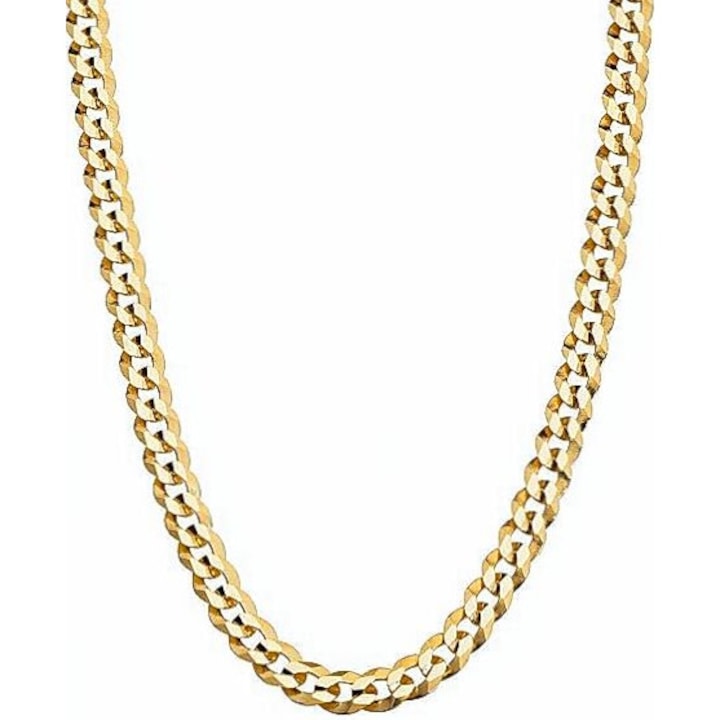 Lant barbatesc, auriu, Pancerka,50 cm, argint 925