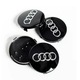 4db kerékburkolat készlet 60mm, fekete, Audi A1, A2, A3, A4, A5, A6, A7, A8, Q2, Q3, Q5, Q7, S RS alufelnihez 4B0601170