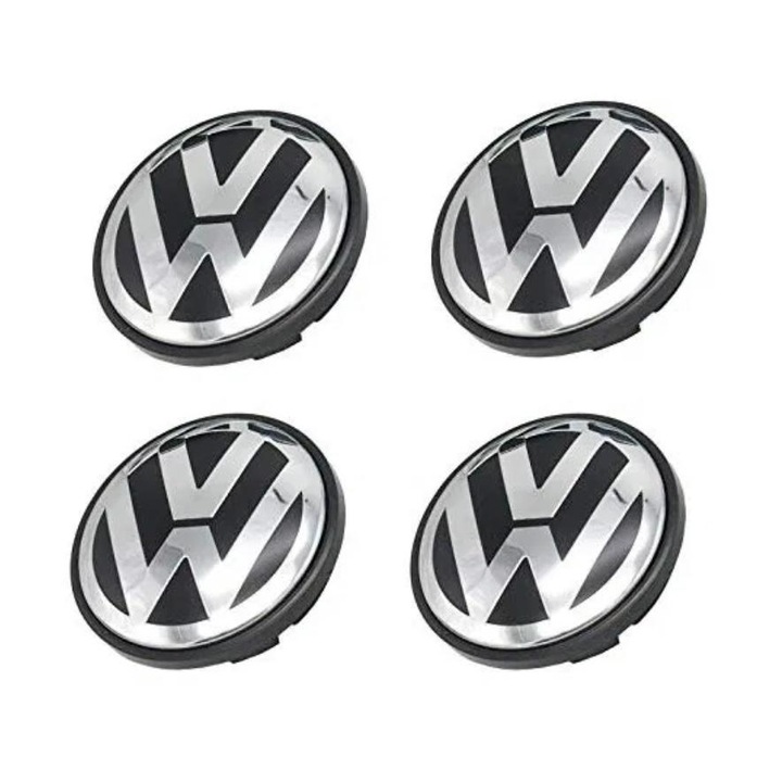 4 db kerékburkolat készlet 65mm Volkswagen, alufelnihez 3B7601171