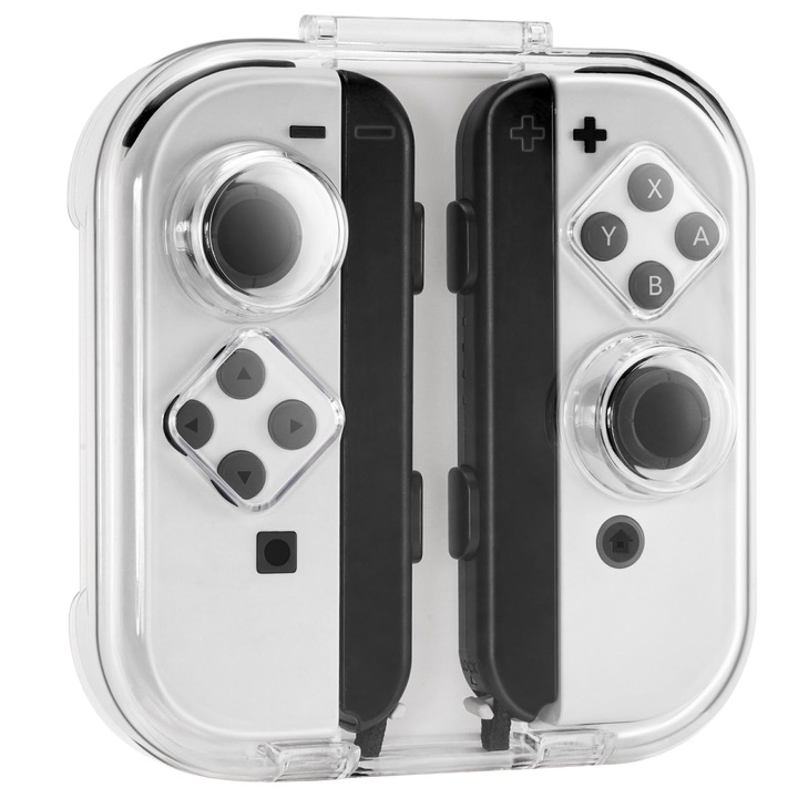 Husa de Protectie LYCENXI pentru Nintendo Switch/OLED Joy-Con, Rezistenta la Praf si Zgarieturi, Inchidere Magnetica, Transparenta