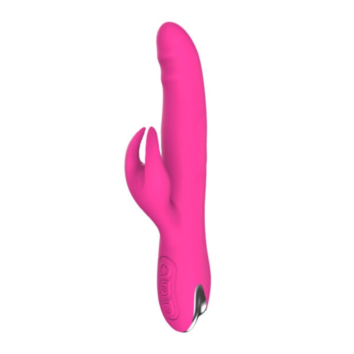 Vibrátor és Dildo 360 forgó, élelmiszer minőségű szilikon, vízálló, 7 rezgésmód, hossz 235 mm, piros
