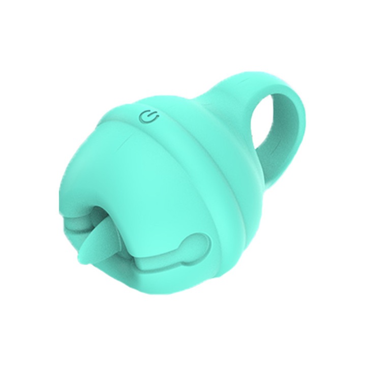 Nyelvvibrátor G-pont stimulációhoz, szilikon, vízálló IP65, 10 mód, zöld