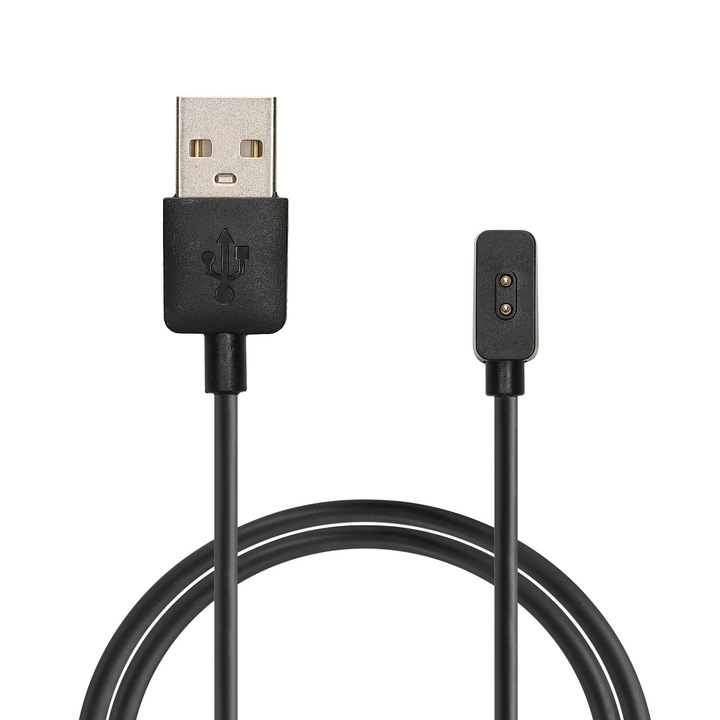 Kwmobile USB töltőkábel Xiaomi Redmi Watch 4 / Watch 3 Active / Watch 3 Lite készülékhez, fekete, műanyag, KWM000025BD001C