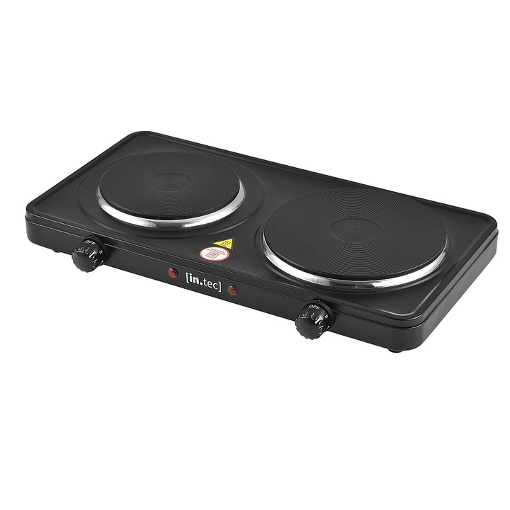 Dupla mobil elektromos főzőlap 2 öntöttvas hálóval, átmérő 150/185 mm, teljesítmény 2500 W
