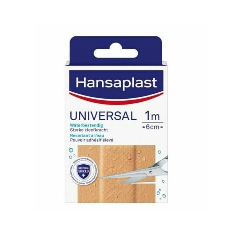 Plasture Hansaplast, impermeabil, respirabil, 1mx6cm