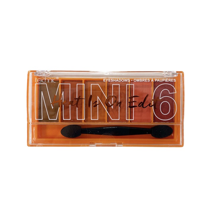 Paleta fard de pleoape Technic Marrakech, 6 nuante, mat si shimmer, maro si portocaliu