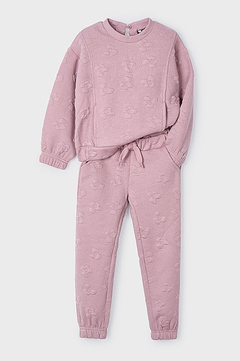 Mayoral, Set de imbracaminte texturata cu buzunare laterale, Roz pal, 128 CM