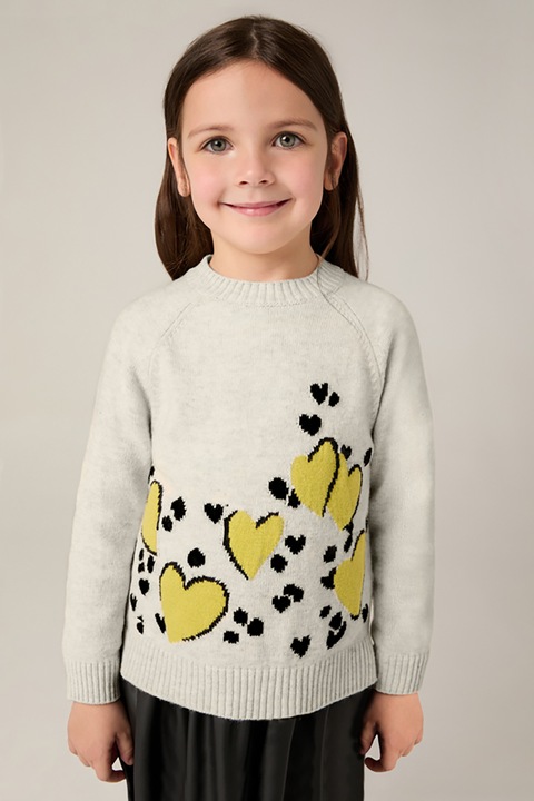 Mayoral, 2-in-1 dizájnú pulóverruha, Zöld/Fekete/Világosbézs