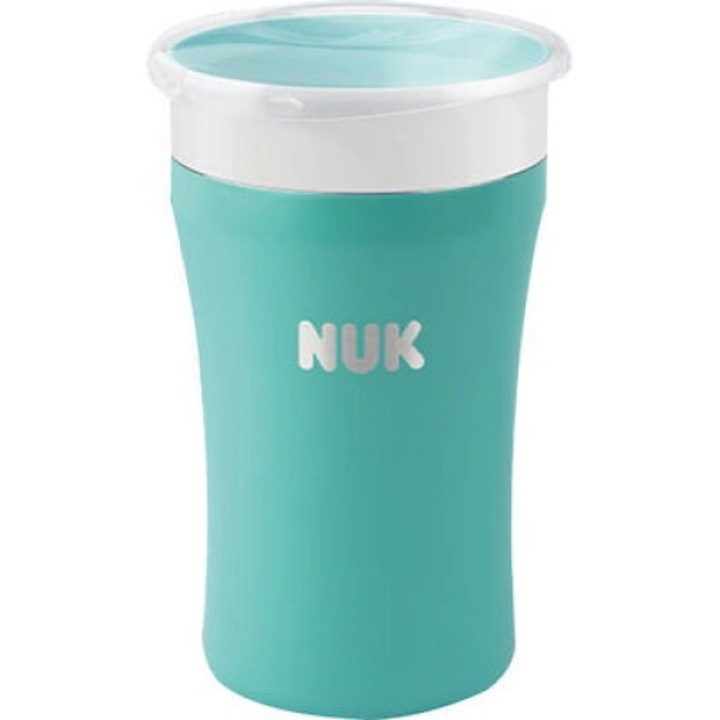 Cana magica NUK, inox, margine 360, izotermica, 230ml, +8 luni