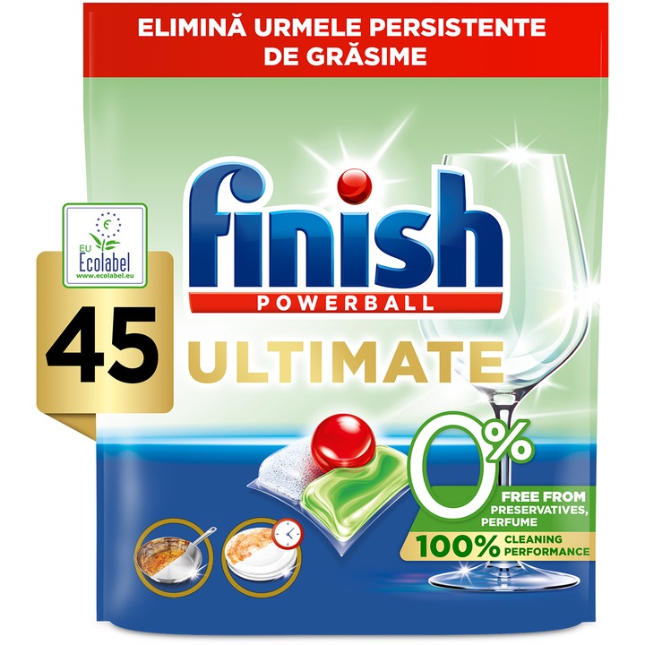 Finish Ultimate All in 1 Eco 0% mosogatógép kapszula, 45 mosás