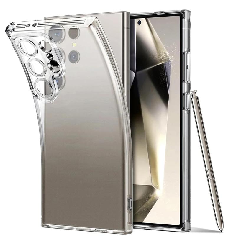Husa protectie pentru Samsung Galaxy S24 Ultra Anti-Shock 1.5mm cu protectie lentile, transparent