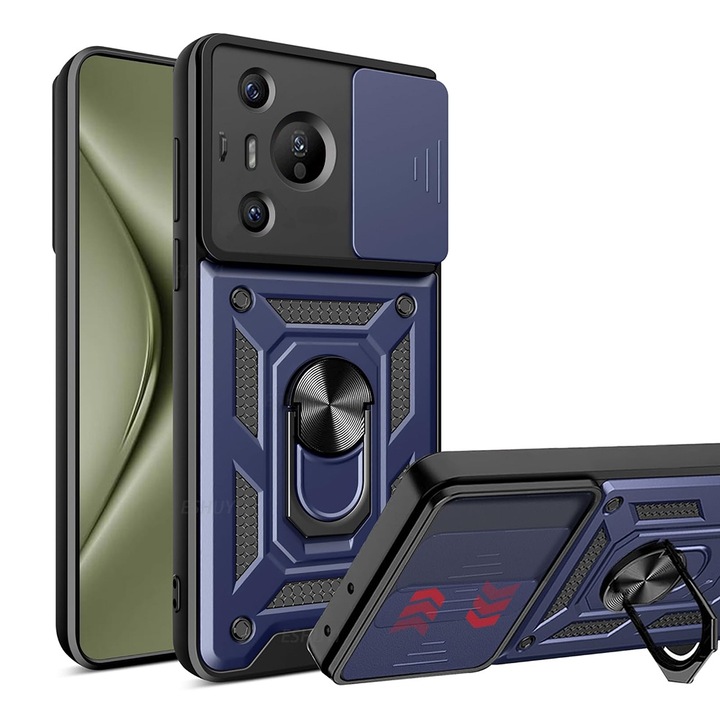 Husa pentru Huawei Pura 70 cu protectie camera, Accesorio CamShield, Blue