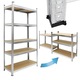 Raft metalic 5 polite MDF STRATEGIC 180x50x30 cm 100kg /polita, montare fara surub prin clipsare