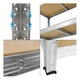 Raft metalic 5 polite MDF STRATEGIC 180x50x30 cm 100kg /polita, montare fara surub prin clipsare