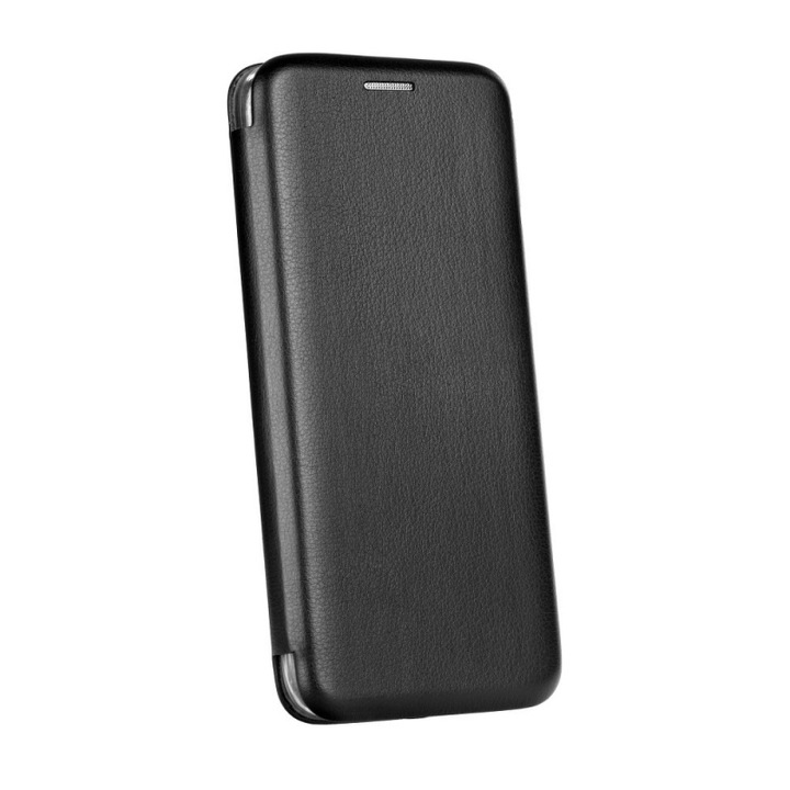 Motorola Moto G04 / Moto G04s / Moto G24 / G24 Power / Moto E14 kompatibilis borító, Elegance Book, Mágneses záródás, Belső kártyatartó, Fekete, Atlas
