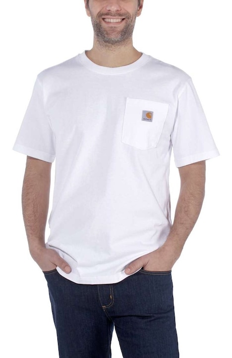 Тениска, Carhartt, памук, бяло, Бял