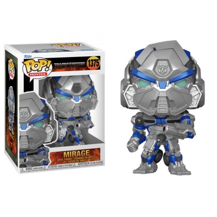 Figurina Transformers Mirage Funko POP, gri/albastru, 10cm