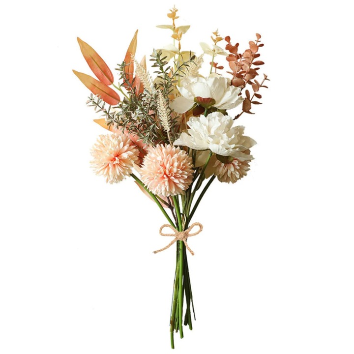 Buchet Flori Artificiale Enforose, Design Personalizabil, Culori Vibrante, 30x45cm
