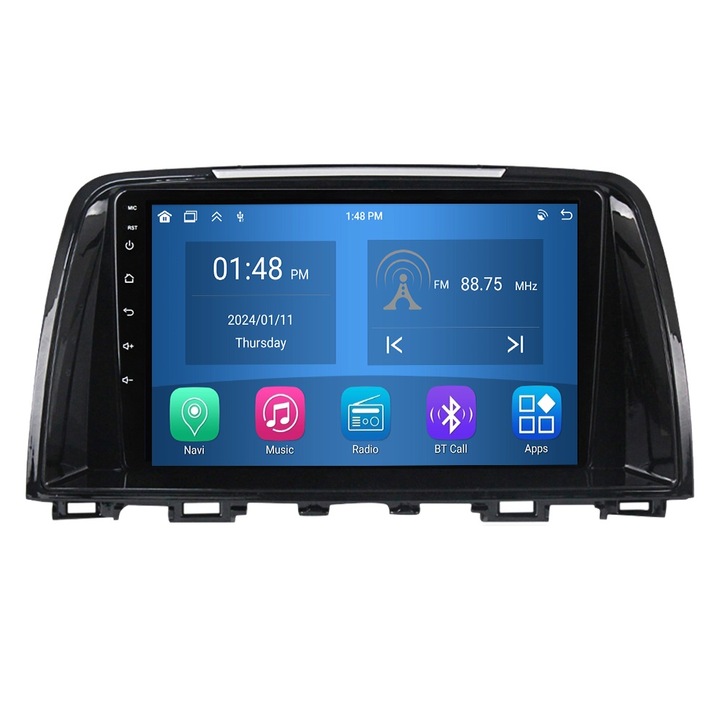 Roverone, GPS Navigáció Mazda 6 Atenza 3 GJ 2012-2015 CarPlay Android Auto Stereo Radio Bluetooth 4GB RAM, 64GB ROM