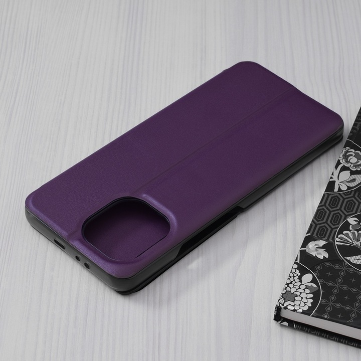 Husa Cu Grad Ridicat de Protectie pentru Xiaomi Mi 11, AIR Grip, Piele ecologica, Berry Purple