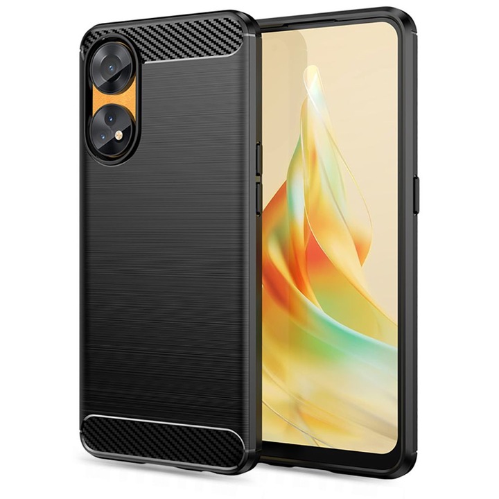 Калъф fixGuard Carbon Silicone за Oppo Reno8 T - Black