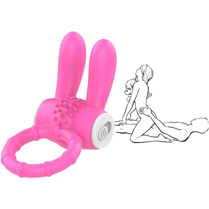 Nybgyy Vibrátorgyűrű, szilikon, vízálló funkció, diszkrét kivitel, rózsaszín