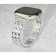 Okosóra szíj, rozsdamentes acél, kompatibilis a Fitbit Versa 4 / Fitbit Versa 4 / Fitbit Versa 3 / Fitbit Sense 2 / Fitbit Sense/Sense, ezüst
