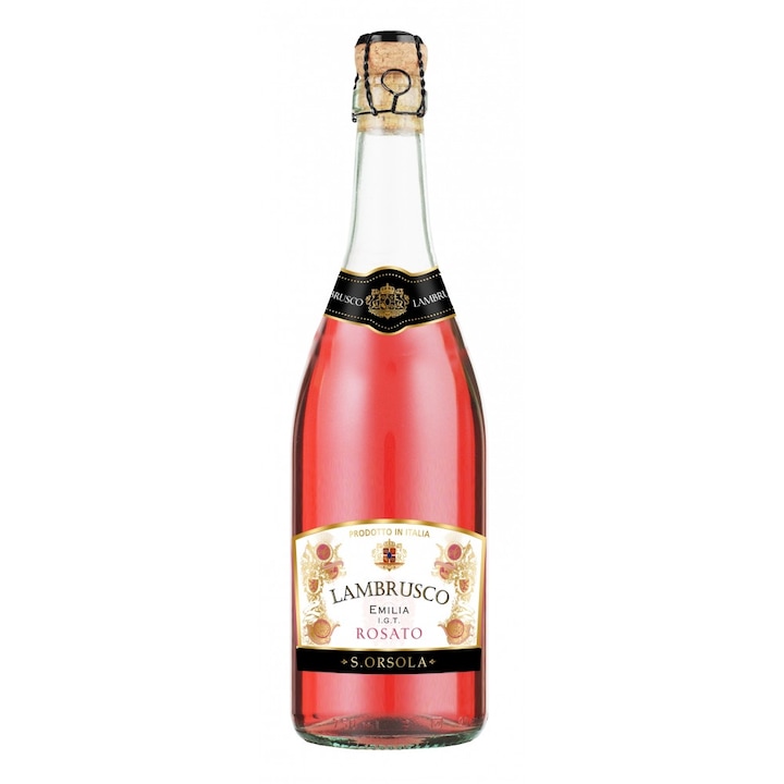 Vin roze demidulce, Lambrusco Emilia, Casa Sant'Orsola, 0.75L, 8% alcool