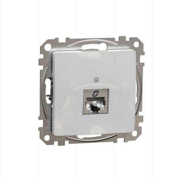 Priza pentru calculator rJ45 cat.5e STp argintiu IP20 SDD113451S Sedna Design Schneider electric